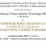 Inauguracja Roku Akademickiego U3W 2023/2024